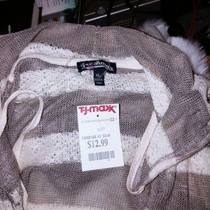 New striped cardigan duster jacket